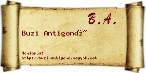 Buzi Antigoné névjegykártya